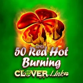 50 Red Hot Burning Clover Links logo – Slots by Novomatic at Clover Casino