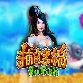 Fu Fish slot logo by Skywind Group at Clover Casino
