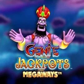 Genie Jackpots Megaways slot logo by Blueprint Gaming at Clover CasinoGenie Jackpots Megaways