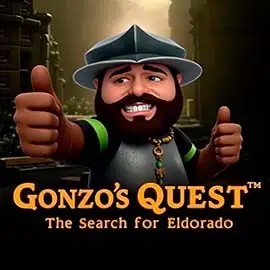 Logo of Gonzo's Quest from NetEnt at Clover Casino