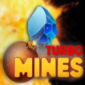 Turbo Mines logo – Casino Games by Turbo Games at Clover Casino